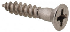 Value Collection - #6, 3/4" OAL, Phillips Drive, Flat Head Wood Screw - Stainless Steel, Grade 18-8 - Exact Tooling