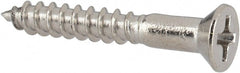 Value Collection - #6, 1" OAL, Phillips Drive, Flat Head Wood Screw - Stainless Steel, Grade 18-8 - Exact Tooling