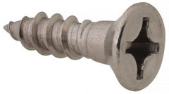 Value Collection - #10, 3/4" OAL, Phillips Drive, Flat Head Wood Screw - Stainless Steel, Grade 18-8 - Exact Tooling