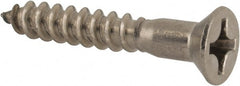 Value Collection - #10, 1-1/4" OAL, Phillips Drive, Flat Head Wood Screw - Stainless Steel, Grade 18-8 - Exact Tooling
