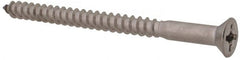 Value Collection - #12, 3" OAL, Phillips Drive, Flat Head Wood Screw - Stainless Steel, Grade 18-8 - Exact Tooling