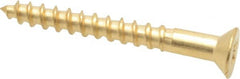 Value Collection - #4, 1" OAL, Phillips Drive, Flat Head Wood Screw - ASME B18.6.1, Brass - Exact Tooling