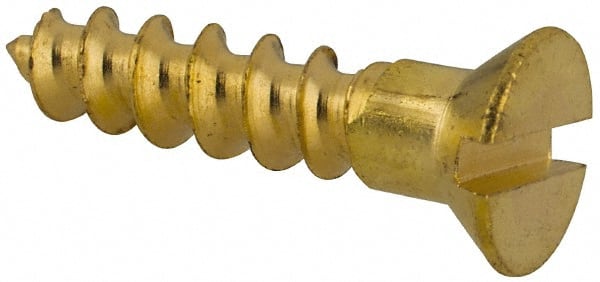 Value Collection - #6, 5/8" OAL, Phillips Drive, Flat Head Wood Screw - ASME B18.6.1, Brass - Exact Tooling