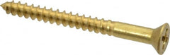 Value Collection - #8, 1-3/4" OAL, Phillips Drive, Flat Head Wood Screw - ASME B18.6.1, Brass - Exact Tooling