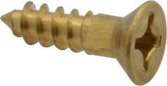 Value Collection - #10, 3/4" OAL, Phillips Drive, Flat Head Wood Screw - ASME B18.6.1, Brass - Exact Tooling