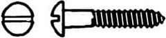 Value Collection - #5, 3/4" Length Under Head, Slotted Drive, Round Head Wood Screw - Zinc Plated Steel, Grade 2 - Exact Tooling