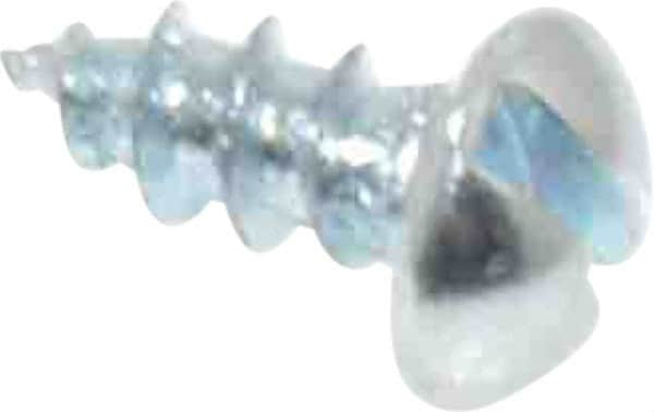Value Collection - #4, 1/4" Length Under Head, Slotted Drive, Round Head Wood Screw - Zinc Plated Steel, Grade 2 - Exact Tooling