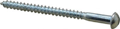 Value Collection - #10, 2-1/2" Length Under Head, Slotted Drive, Round Head Wood Screw - Zinc Plated Steel, Grade 2 - Exact Tooling