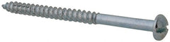 Value Collection - #12, 3" Length Under Head, Slotted Drive, Round Head Wood Screw - Zinc Plated Steel, Grade 2 - Exact Tooling