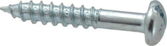 Value Collection - #14, 1-1/2" Length Under Head, Slotted Drive, Round Head Wood Screw - Zinc Plated Steel, Grade 2 - Exact Tooling