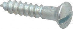 Value Collection - #6, 3/4" Length Under Head, Slotted Drive, Oval Head Wood Screw - ASME B18.6.1, Zinc Plated Steel, Grade 2 - Exact Tooling