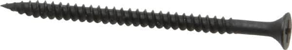 Value Collection - #8, 2-1/2" OAL, Phillips Drive Bugle Head, Steel Drywall Screws - Black Phosphate Finish, Grade 2 - Exact Tooling
