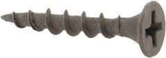 Value Collection - #6, 1" OAL, Phillips Drive Bugle Head, Steel Drywall Screws - Black Phosphate Finish, Grade 2 - Exact Tooling