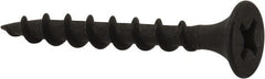 Value Collection - #6, 1-1/4" OAL, Phillips Drive Bugle Head, Steel Drywall Screws - Black Phosphate Finish, Grade 2 - Exact Tooling