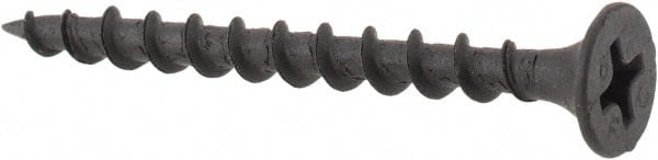 Value Collection - #6, 1-5/8" OAL, Phillips Drive Bugle Head, Steel Drywall Screws - Black Phosphate Finish, Grade 2 - Exact Tooling