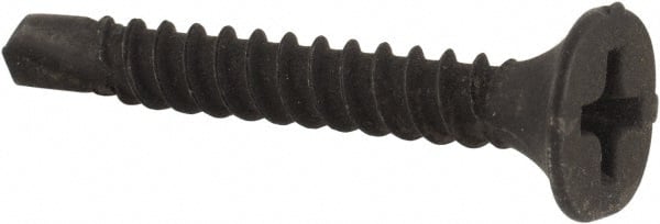 Value Collection - #6, 1" OAL, Phillips Drive Bugle Head, Steel Drywall Screws - Black Phosphate Finish, Grade 2 - Exact Tooling
