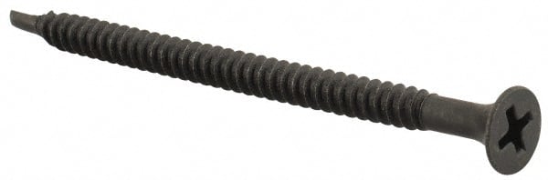 Value Collection - #8, 2-5/8" OAL, Phillips Drive Bugle Head, Steel Drywall Screws - Black Phosphate Finish, Grade 2 - Exact Tooling