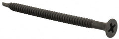 Value Collection - #8, 2-5/8" OAL, Phillips Drive Bugle Head, Steel Drywall Screws - Black Phosphate Finish, Grade 2 - Exact Tooling