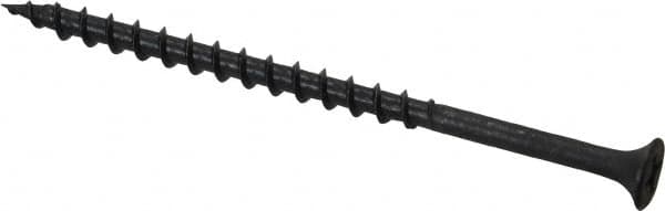 Value Collection - #8, 3" OAL, Phillips Drive Bugle Head Wood Screw - Black Phosphate Finish Steel, Grade 2 - Exact Tooling