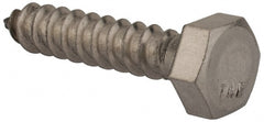 Value Collection - 5/16" Screw, 1-1/2" Length Under Head, Stainless Steel, Hex Head Lag Screw - Grade 18-8, Uncoated - Exact Tooling