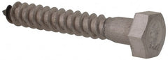 Value Collection - 5/16" Screw, 2" Length Under Head, Stainless Steel, Hex Head Lag Screw - Grade 18-8, Uncoated - Exact Tooling