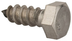 Value Collection - 3/8" Screw, 1" Length Under Head, Stainless Steel, Hex Head Lag Screw - Grade 18-8, Uncoated - Exact Tooling