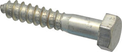 Value Collection - 5/16" Screw, 1-3/4" Length Under Head, Steel, Hex Head Lag Screw - Zinc Plated, Grade 2 - Exact Tooling