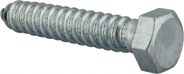 Value Collection - 3/4" Screw, 4" Length Under Head, Steel, Hex Head Lag Screw - Zinc Plated, Grade 2 - Exact Tooling