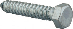 Value Collection - 3/4" Screw, 4" Length Under Head, Steel, Hex Head Lag Screw - Zinc Plated, Grade 2 - Exact Tooling