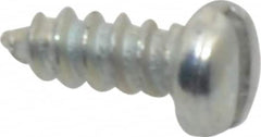 Value Collection - #2 Pan Head Slotted Sheet Metal Screw - Steel, 1/4" Length Under Head, Grade 2 - Exact Tooling