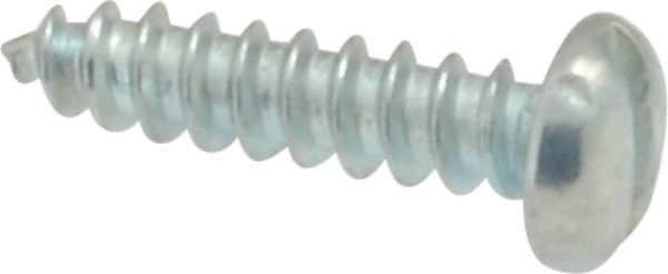 Value Collection - #2 Pan Head Slotted Sheet Metal Screw - Steel, 3/8" Length Under Head, Grade 2 - Exact Tooling