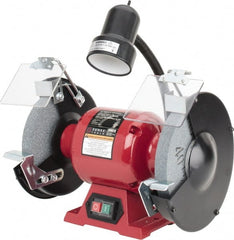Sunex Tools - 8" Wheel Diam, 3/4 hp Grinder - 5/8" Arbor Hole Diam, 3,450 Max RPM, 115 Volts - Exact Tooling