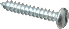 Value Collection - #2 Pan Head Slotted Sheet Metal Screw - Steel, 1/2" Length Under Head, Grade 2 - Exact Tooling