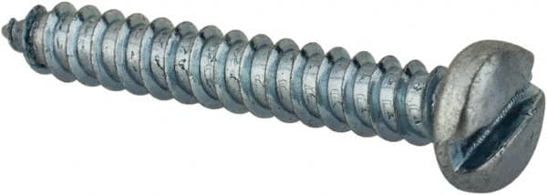 Value Collection - #2 Pan Head Slotted Sheet Metal Screw - Steel, 5/8" Length Under Head, Grade 2 - Exact Tooling