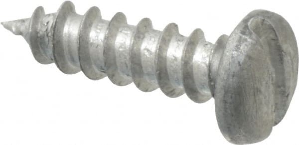 Value Collection - #6 Pan Head Slotted Sheet Metal Screw - Aluminum, 1/2" Length Under Head, ASME B18.6.4 - Exact Tooling