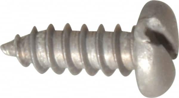 Value Collection - #8 Pan Head Slotted Sheet Metal Screw - Aluminum, 1/2" Length Under Head, ASME B18.6.4 - Exact Tooling