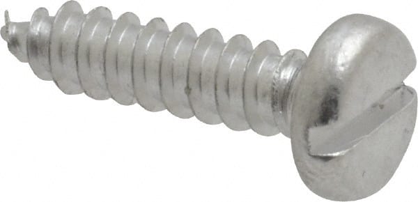 Value Collection - #10 Pan Head Slotted Sheet Metal Screw - Aluminum, 3/4" Length Under Head, ASME B18.6.3 & ASME B18.6.4 - Exact Tooling