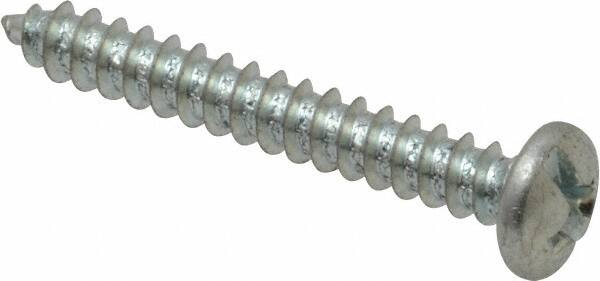 Value Collection - #6 Pan Head Slotted Phillips Sheet Metal Screw - Steel, 1" Length Under Head, Grade 2 - Exact Tooling
