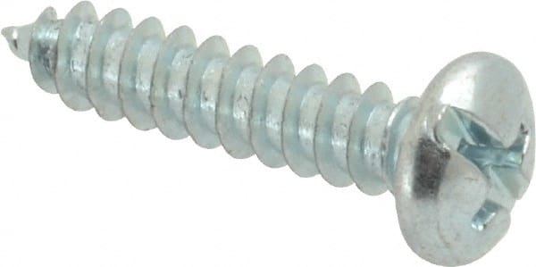 Value Collection - #8 Pan Head Slotted Phillips Sheet Metal Screw - Steel, 3/4" Length Under Head, Grade 2 - Exact Tooling
