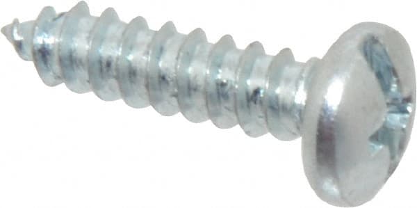Value Collection - #10 Pan Head Slotted Phillips Sheet Metal Screw - Steel, 3/4" Length Under Head, Grade 2 - Exact Tooling