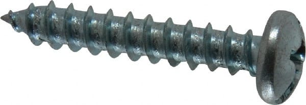 Value Collection - #12 Pan Head Slotted Phillips Sheet Metal Screw - Steel, 1-1/4" Length Under Head, Grade 2 - Exact Tooling