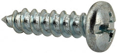 Value Collection - #14 Pan Head Slotted Phillips Sheet Metal Screw - Steel, 1" Length Under Head, Grade 2 - Exact Tooling