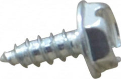 Value Collection - #6 Hex Washer Head Sheet Metal Screw - Steel, 3/8" Length Under Head, Grade 2 - Exact Tooling