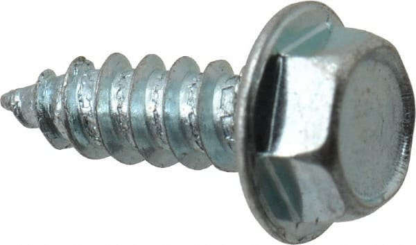 Value Collection - #8 Hex Washer Head Sheet Metal Screw - Steel, 1/2" Length Under Head, Grade 2 - Exact Tooling