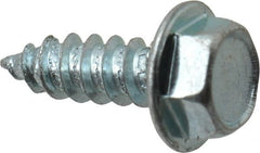 Value Collection - #8 Hex Washer Head Sheet Metal Screw - Steel, 1/2" Length Under Head, Grade 2 - Exact Tooling
