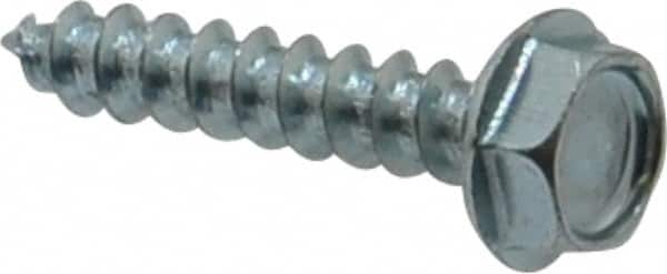 Value Collection - #10 Hex Washer Head Sheet Metal Screw - Steel, 1" Length Under Head, Grade 2 - Exact Tooling
