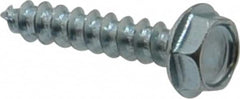 Value Collection - #10 Hex Washer Head Sheet Metal Screw - Steel, 1" Length Under Head, Grade 2 - Exact Tooling