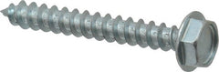 Value Collection - #10 Hex Washer Head Sheet Metal Screw - Steel, 1-1/2" Length Under Head, Grade 2 - Exact Tooling