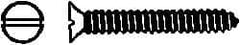 Value Collection - #6 Flat Head Slotted Sheet Metal Screw - Steel, 3/8" OAL, Grade 2 - Exact Tooling