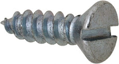Value Collection - #6 Flat Head Slotted Sheet Metal Screw - Steel, 1/2" OAL, Grade 2 - Exact Tooling